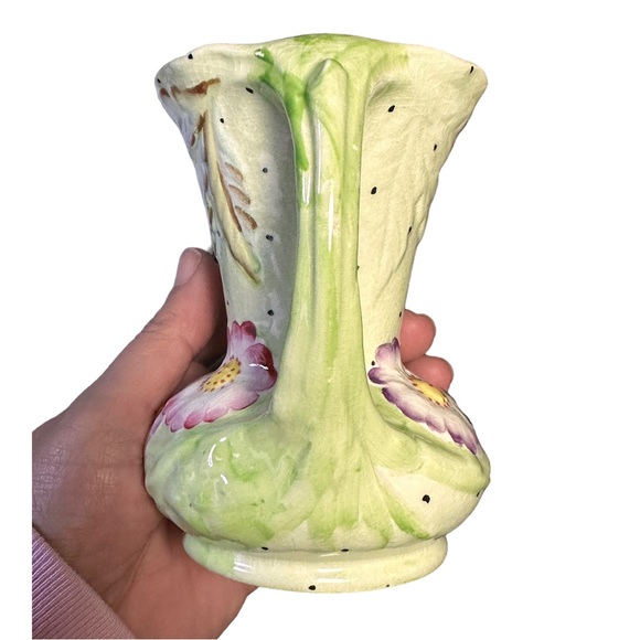 VINTAGE 1950s JAMES KENT JEANETTE PATTERN (#2973) SMALL FLORAL DESIGN VASE - Picture 3 of 9